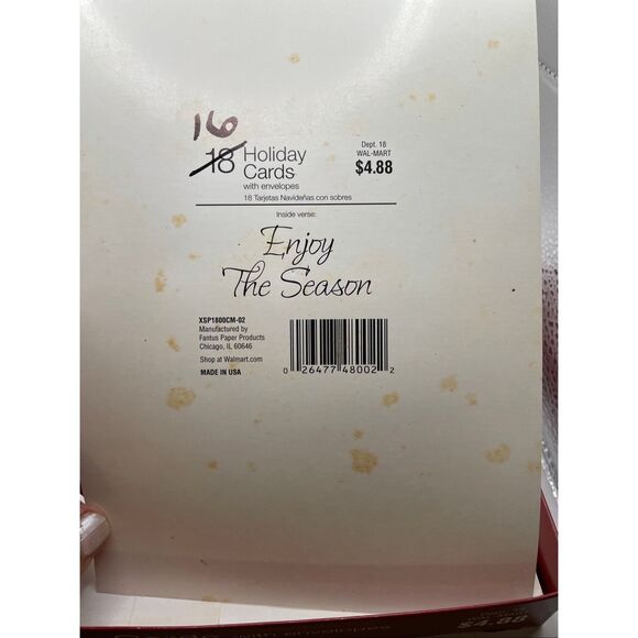 Vintage Christmas Cards 2 Sets Bells Ornaments 34 Cards & Envelopes - Picture 4 of 8